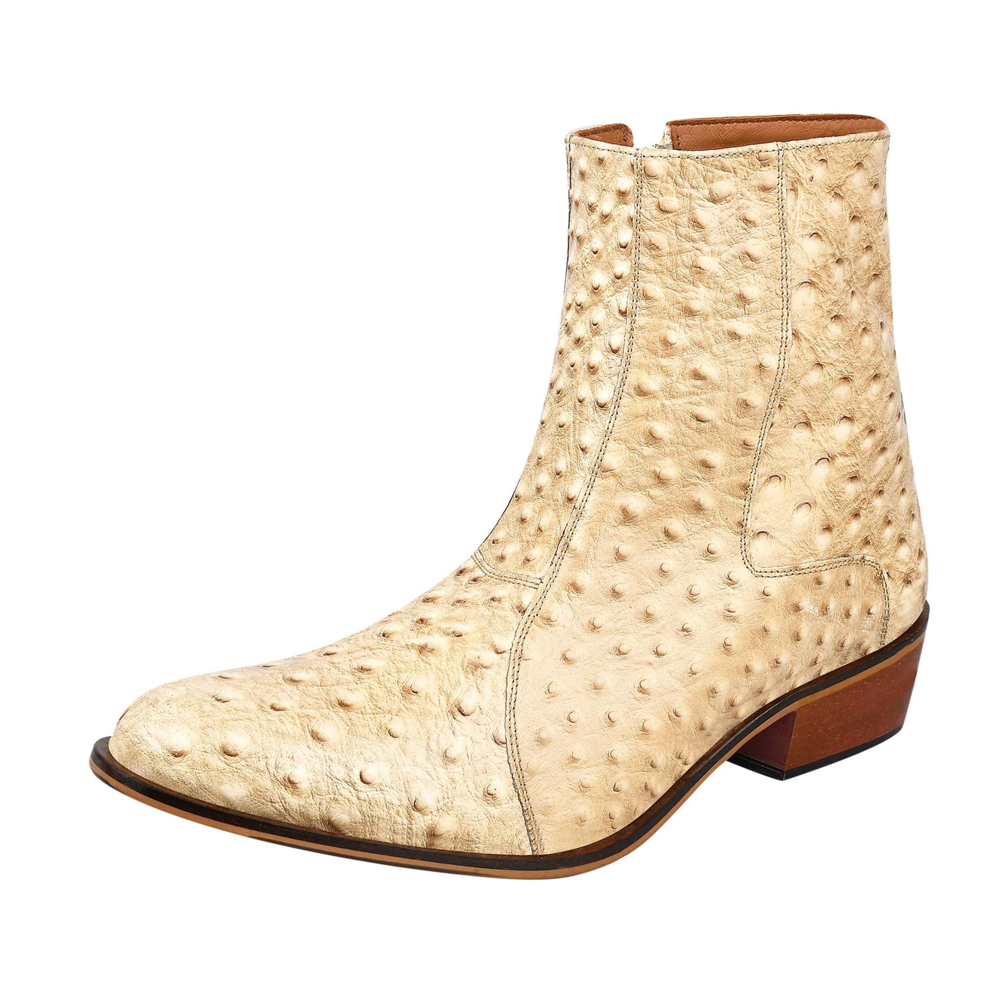 Jazzy Jackman Leather Print Ankle Length Boots - MENLL